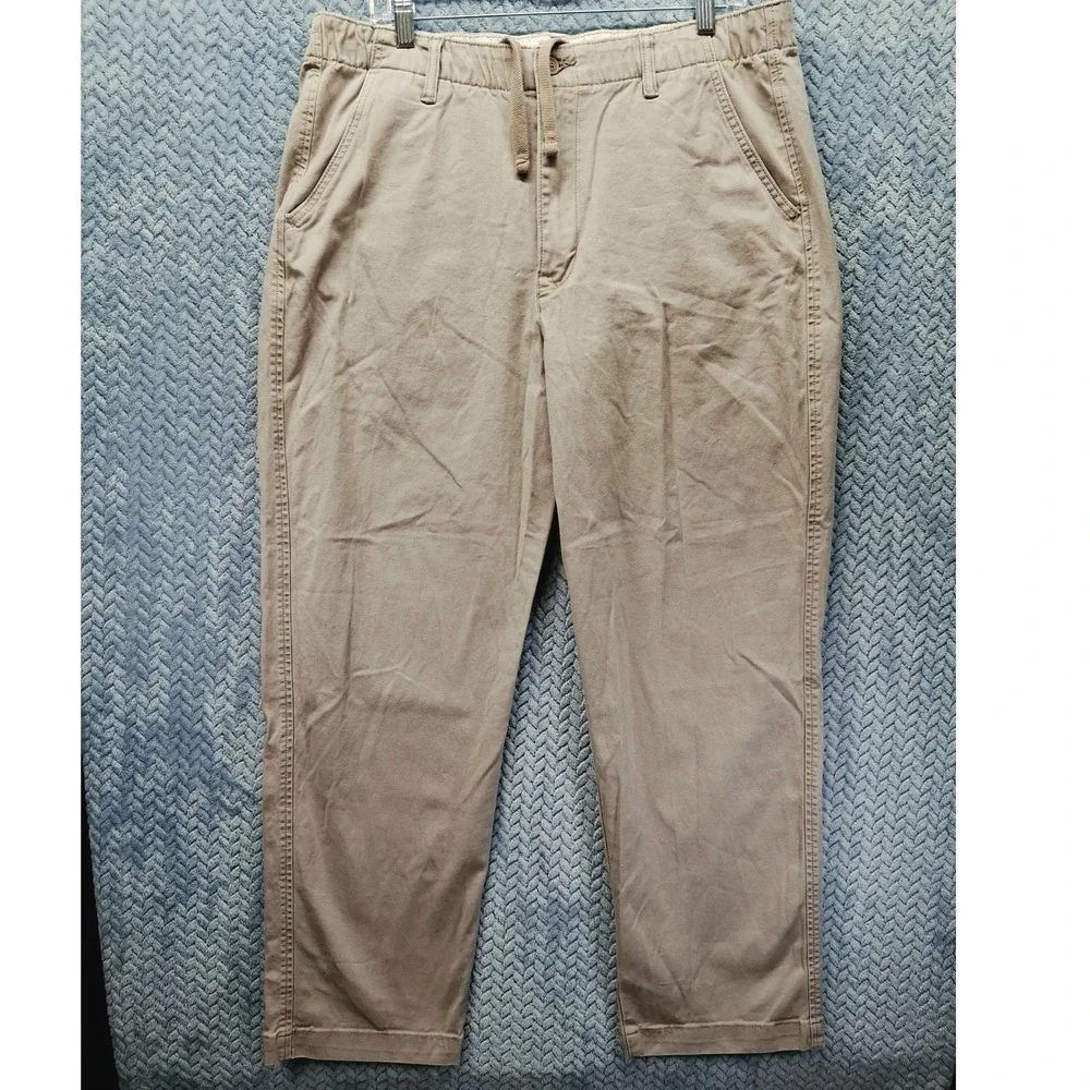 Levis XX Chino EZ Khaki Tan Stretch Elastic Waist Drawstring Pants Large Gorpcor